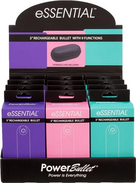 Essential Rechargeable Power Bullets 12 Pce Display BMS Factory Female Sex Toys Essential Rechargeable Power Bullets 12 Pce Display BMS Factory Female Sex Toys