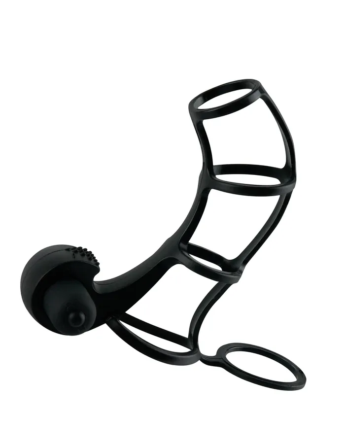 Fantasy XTensions Deluxe Silicone Power Cage Black Pipedream Male Sex Toys