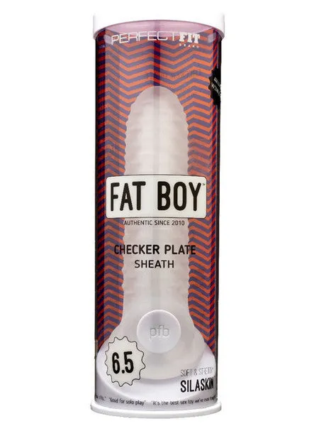 Fat Boy Checker Box Sheath 65 in Clear Perfect Fit Dildos