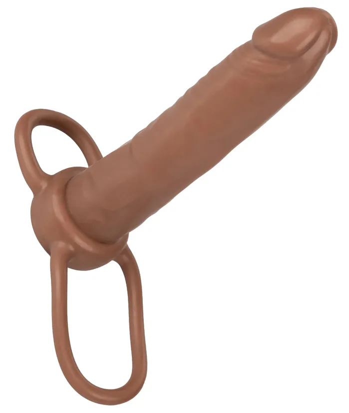 Female Sex Toys CalExotics Accommodator Dual Penetrator Brown
