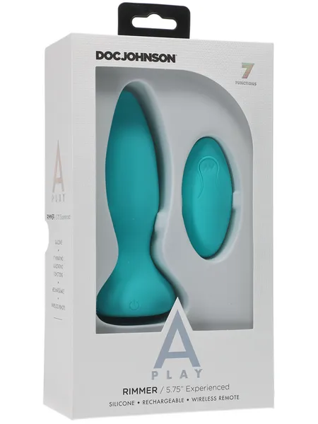 Female Sex Toys Doc Johnson APlay Rimmer Experienced Rechargeable Silicone An te Teal
