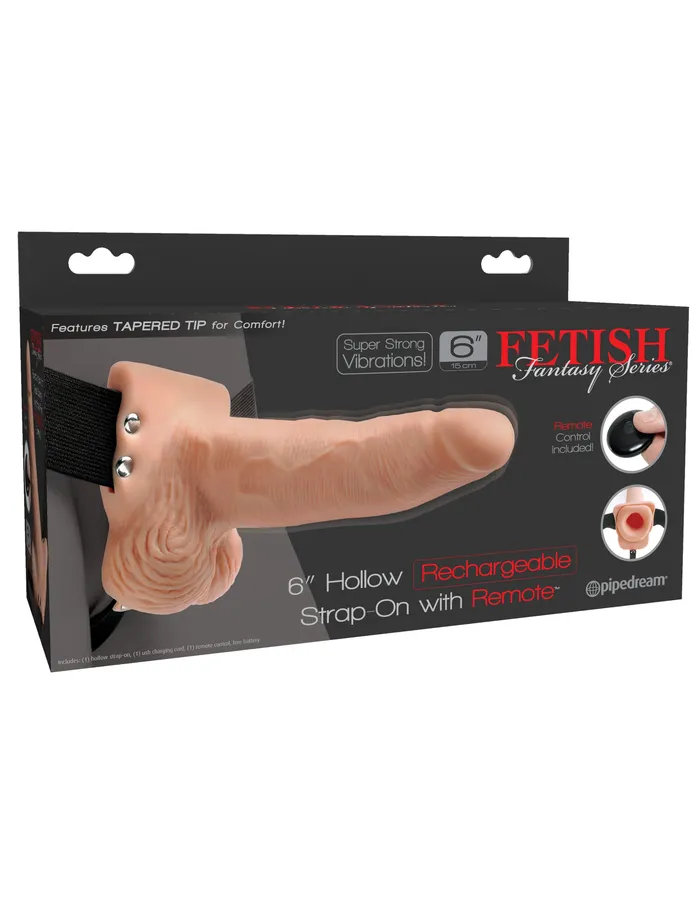 Female Sex Toys Pipedream Fetish Fantasy Series 6 Inch Hollow Rechargeable Strapon With Remote Flesh Female Sex Toys Pipedream Fetish Fantasy Series 6 Inch Hollow Rechargeable Strapon With Remote Flesh