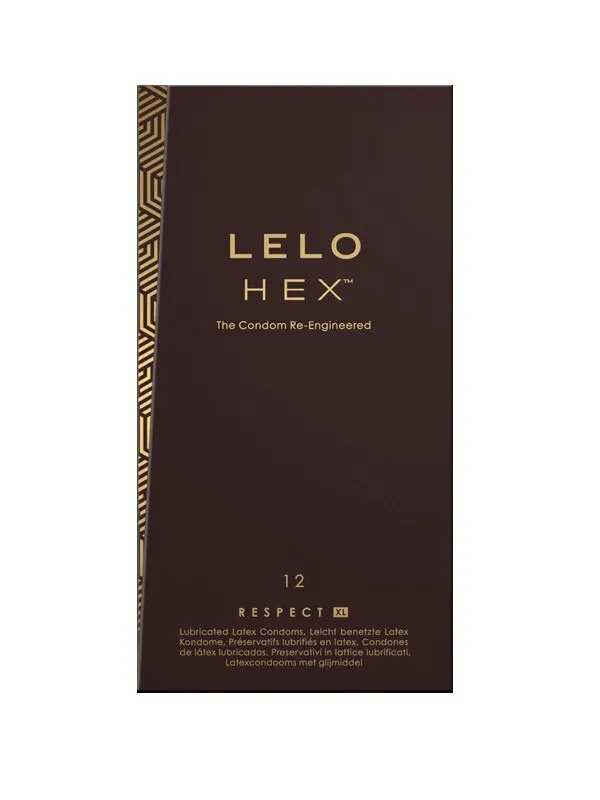 HEX Condoms Respect XL 12 Pack Lelo Male Sex Toys