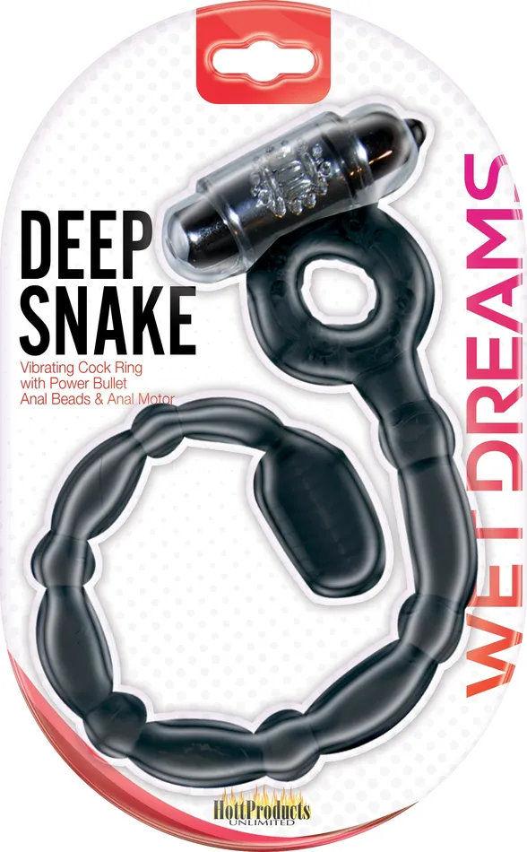 Hott Products Anal Wet Dreams Deep Snake Black
