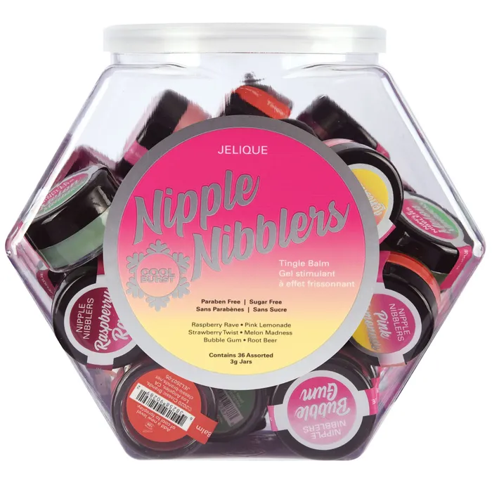 Jelique Products Vibrators Nipple Nibblers Tingle Balm 36 Pc Bowl 3gm Jars Assorted