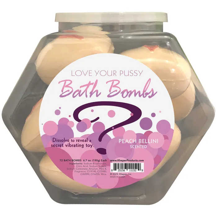 Kheper Games Male Sex Toys Love Your Pussy Bath Bomb Fishbowl Display of 9 Units Peach Bellini Kheper Games Male Sex Toys Love Your Pussy Bath Bomb Fishbowl Display of 9 Units Peach Bellini
