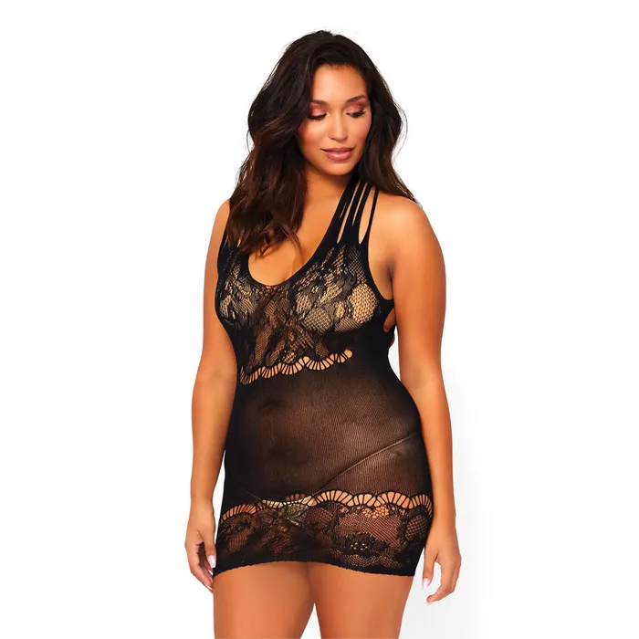 Leg Avenue Floral Lace Opaque Mini Dress UK 16 to 18 Leg Avenue Lingerie Female Sex Toys