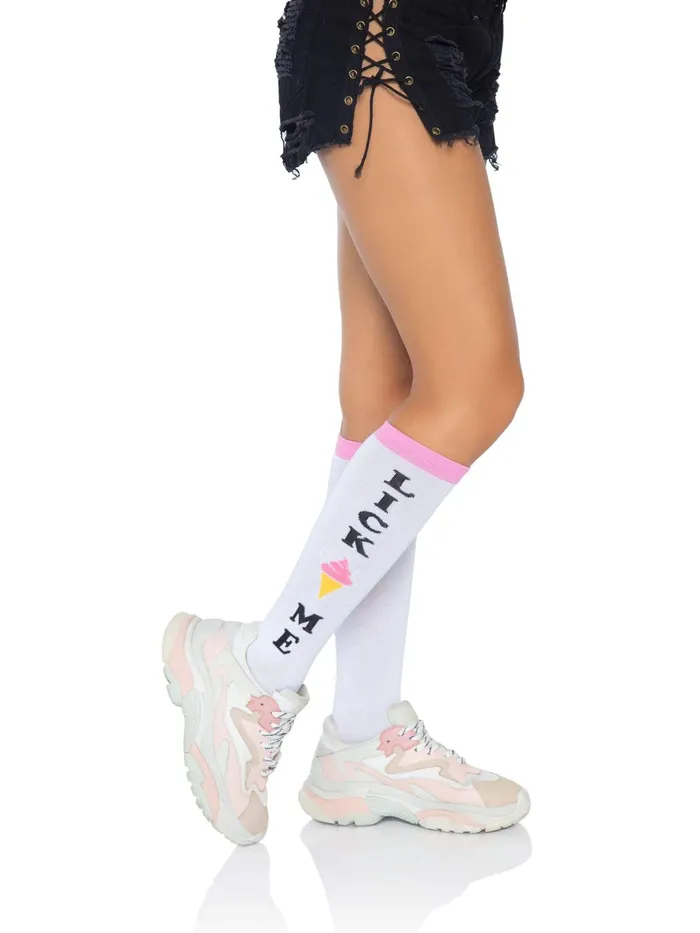 Leg Avenue Vibrators Lick Me Knee Socks
