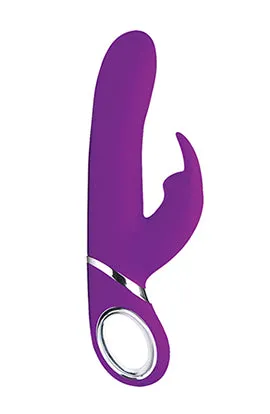 LuvMyToyz Power Bunnies Twirly Silicone Spinning Rabbit Vibrator Purple Vibrators