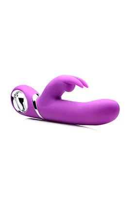 LuvMyToyz Power Bunnies Twirly Silicone Spinning Rabbit Vibrator Purple Vibrators