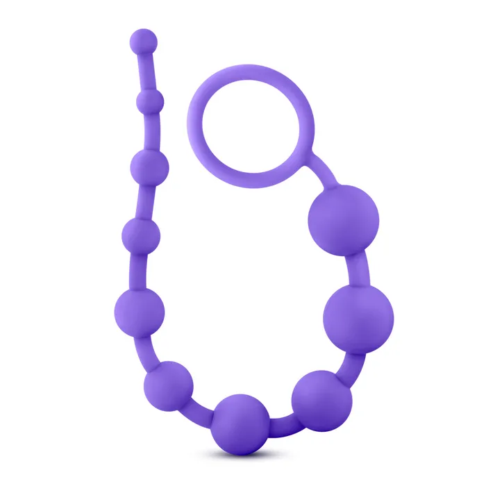Luxe Silicone 10 Beads Purple Blush Anal