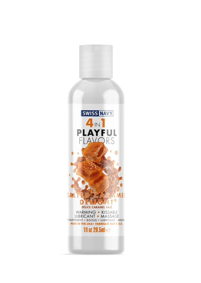 MD Science Lab Swiss Navy 4in1 Playful Flavors Salted Caramel Delight 1 Fl Oz Female Sex Toys