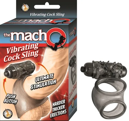 Macho Vibrating Cock Sling Black Nasstoys Couples