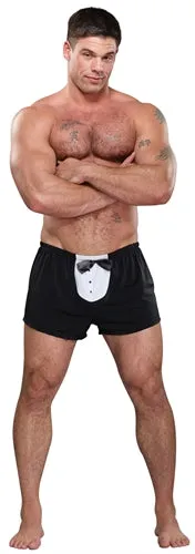 Male Power Bodystockings Playsuits Tuxedo Boxer One Size Black
