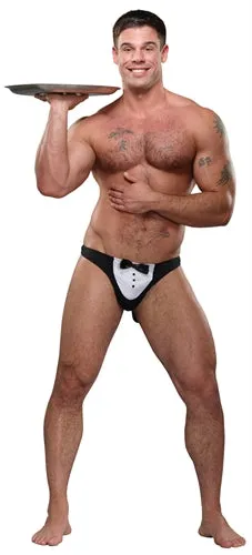 Male Power Teddies And Bodies Maitre D Thong One Size Black