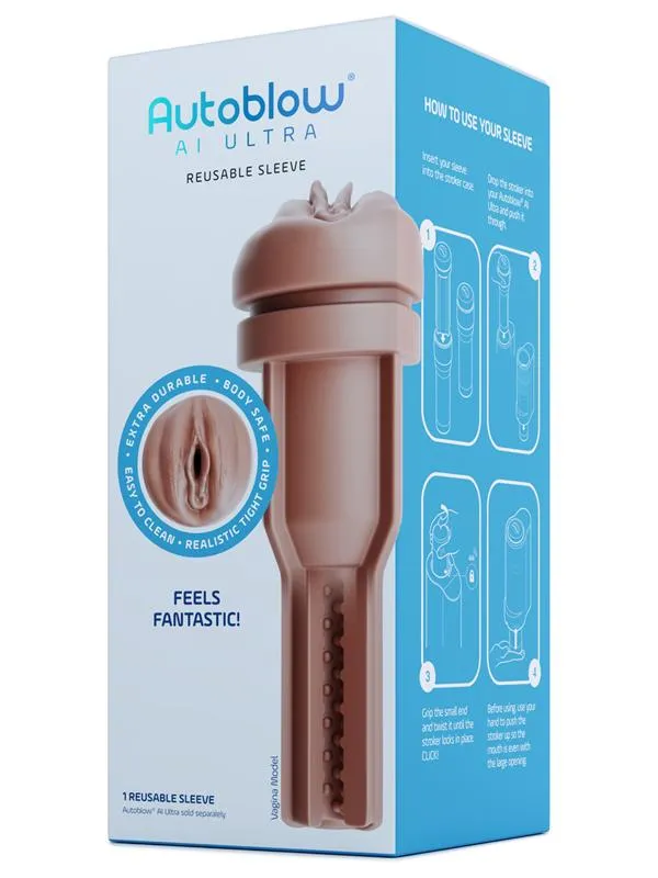 Male Sex Toys Autoblow Autoblow AI Ultra Vagina Sleeve Brown Male Sex Toys Autoblow Autoblow AI Ultra Vagina Sleeve Brown