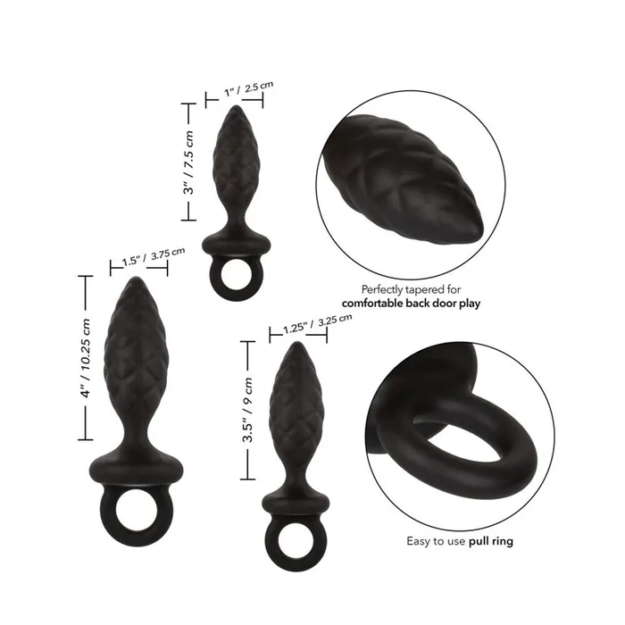 Male Sex Toys California Exotic 3 Piece Silicone Anal Probe Kit