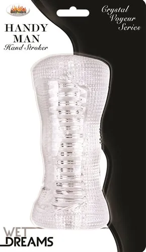 Male Sex Toys Hott Products Wet Dreams Crystal Voyeur Handy Man Stroker