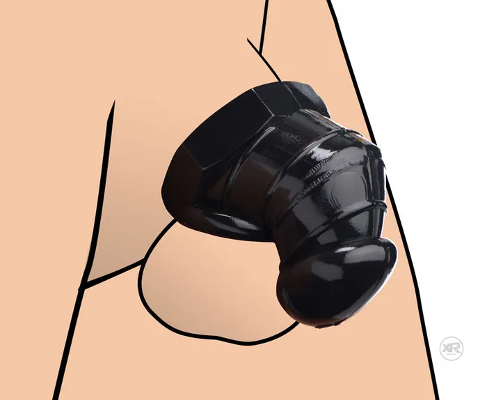 Male Sex Toys Master Series Detained Black Restrictive Chastity Cage XR Brands Master Series Male Sex Toys Master Series Detained Black Restrictive Chastity Cage XR Brands Master Series