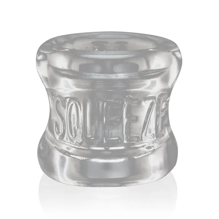 Male Sex Toys Squeeze Soft Grip Ballstretcher Clear Oxballs