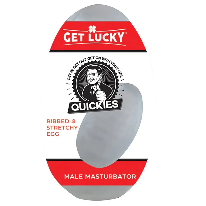 Male Sex Toys Voodoo Toys Get Lucky Quickies Ribbed and Stretchy Egg Male Masturbator