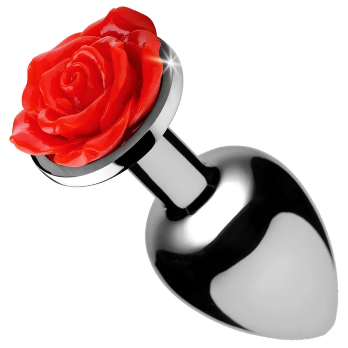 Male Sex Toys XR Brands Booty Sparks Red Rose Anal Plug Medium