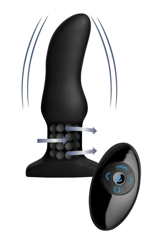 Male Sex Toys XR Brands Rimmers Model M Curved Rimming Plug With Remote Control Male Sex Toys XR Brands Rimmers Model M Curved Rimming Plug With Remote Control