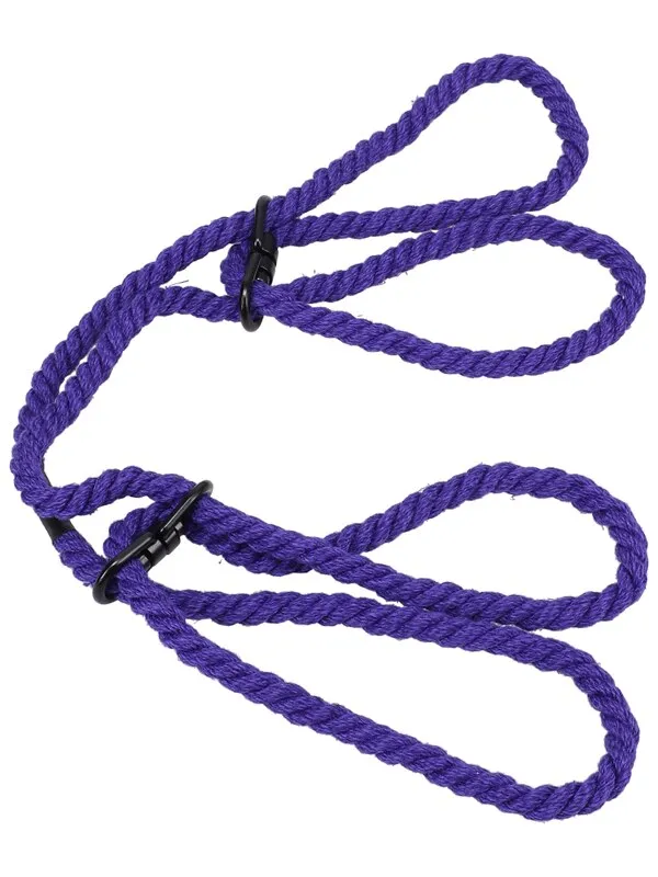 Merci Bind and Tie 6mm Hemp Wrist or Ankle Cuffs Violet Doc Johnson Restraints Merci Bind and Tie 6mm Hemp Wrist or Ankle Cuffs Violet Doc Johnson Restraints