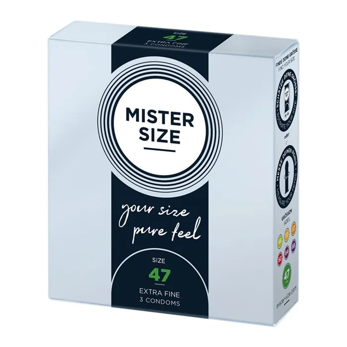 Mister Size Male Sex Toys Mister Size 47mm Your Size Pure Feel Condoms 3 Pack Mister Size Male Sex Toys Mister Size 47mm Your Size Pure Feel Condoms 3 Pack