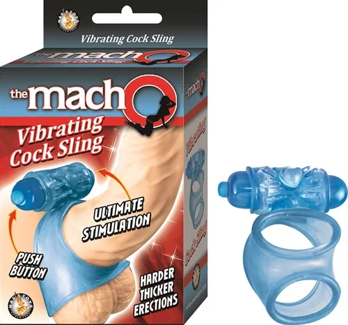 Nasstoys Macho Vibrating Cock Sling Blue Vibrators