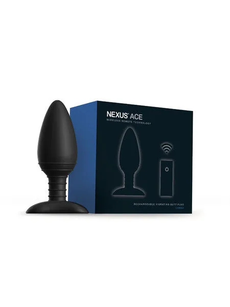 Nexus Anal ACE LARGE Remote Control Vibrating Butt Plug Black