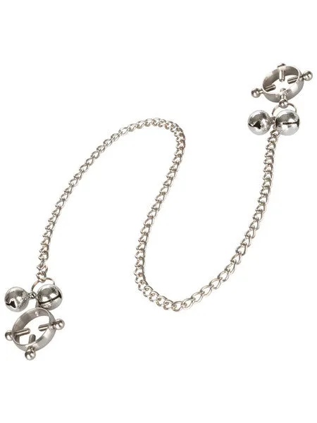 Nipple Grips 4Point Nipple Press with Chain CalExotics Nipple Clitoral Toys Nipple Grips 4Point Nipple Press with Chain CalExotics Nipple Clitoral Toys