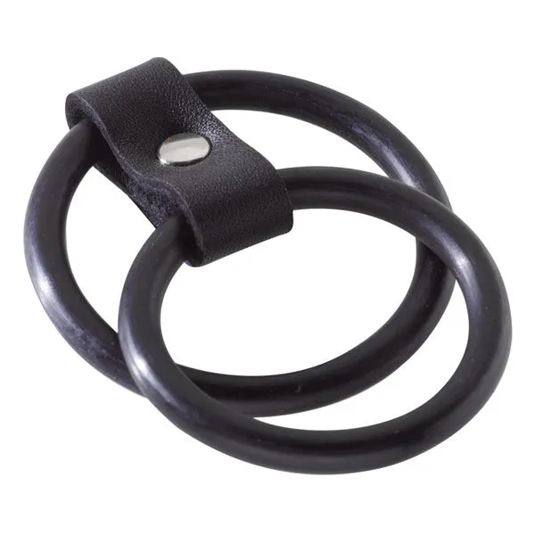 Nitrile Dual Cock Ring Black Spartacus Male Sex Toys
