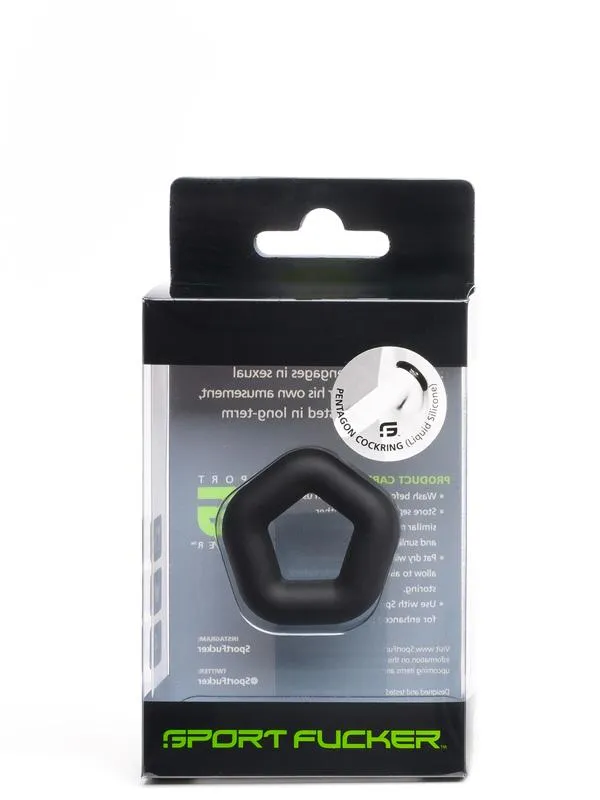 Pentagon Ring by Sport Fucker Black Sport Fucker Anal Pentagon Ring by Sport Fucker Black Sport Fucker Anal