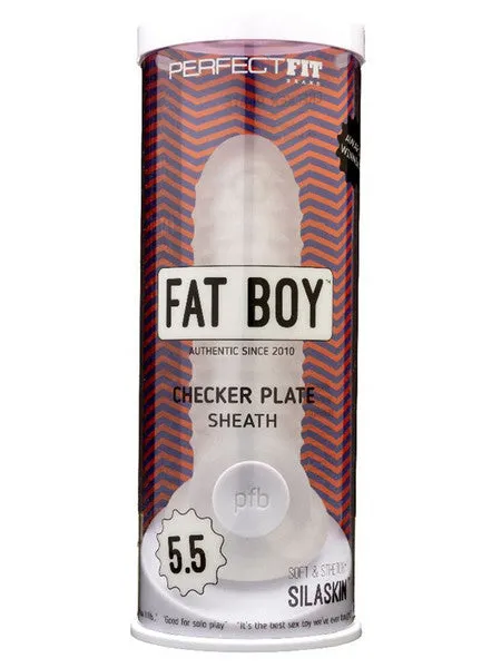 Perfect Fit Dildos Fat Boy Checker Box Sheath 55 in Clear
