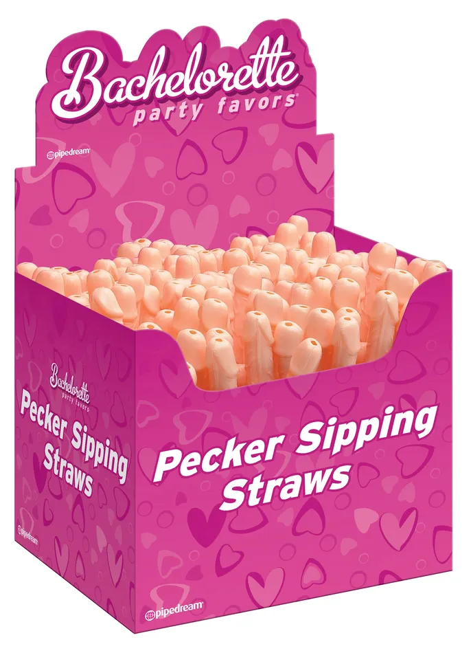 Pipedream Male Sex Toys Bachelorette Party Favors Pecker Sipping Straws 144 Piece Display Light Pipedream Male Sex Toys Bachelorette Party Favors Pecker Sipping Straws 144 Piece Display Light