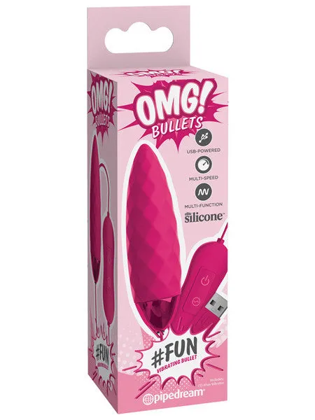 Pipedream Products Vibrators OMG Bullets Fun Vibrating Bullet Fuchsia