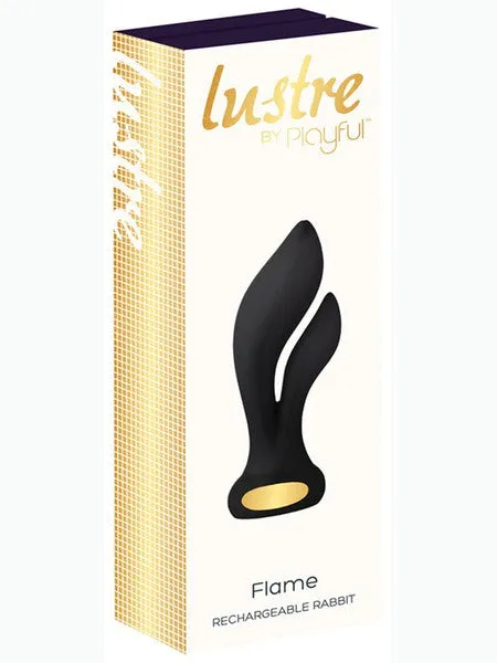 Playful Vibrators Lustre by Playful Flame Rechargeable Rabbit Black