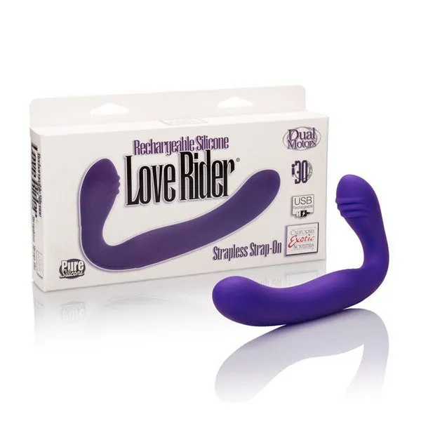 Rechargeable Silicone Love Rider Strapless StrapOn Purple CalExotics Female Sex Toys Rechargeable Silicone Love Rider Strapless StrapOn Purple CalExotics Female Sex Toys