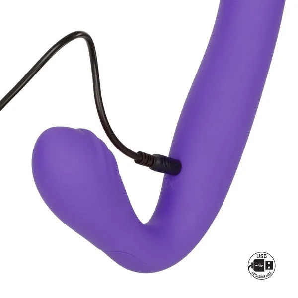 Rechargeable Silicone Love Rider Strapless StrapOn Purple CalExotics Female Sex Toys