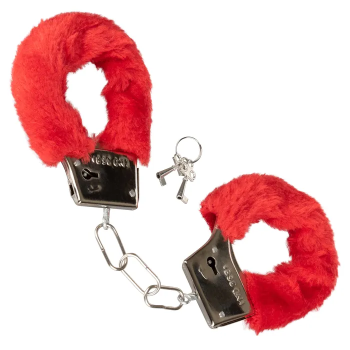 Restraints CalExotics Playful Furry Cuffs Red