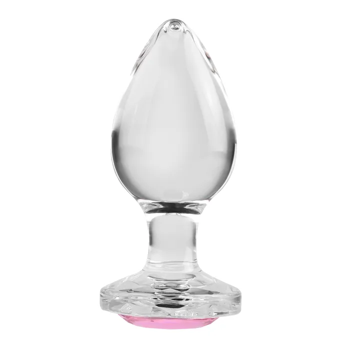 Sale Specials Pink Gem Glass Plug Small Pink Anal