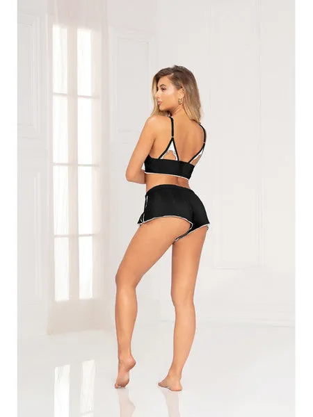 Seven Til Midnight Anal Two Piece Knit Bralette And Short Set 11129 Black S H Seven Til Midnight Anal Two Piece Knit Bralette And Short Set 11129 Black S H