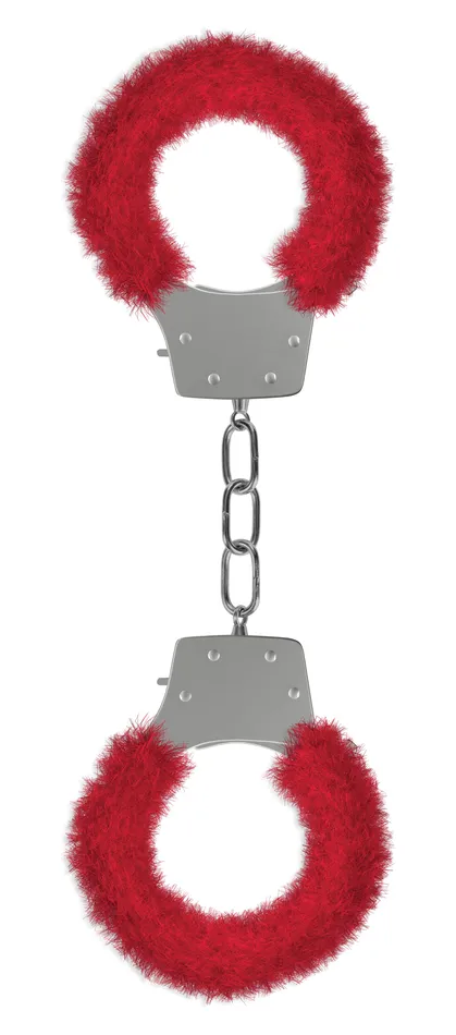 Shots Ouch Vibrators Pleasure Handcuffs Furry Red