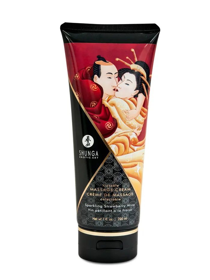 Shunga Couples Kissable Massage Cream Sparkling Strawberry Wine 7 Fl Oz 200 ml Shunga Couples Kissable Massage Cream Sparkling Strawberry Wine 7 Fl Oz 200 ml