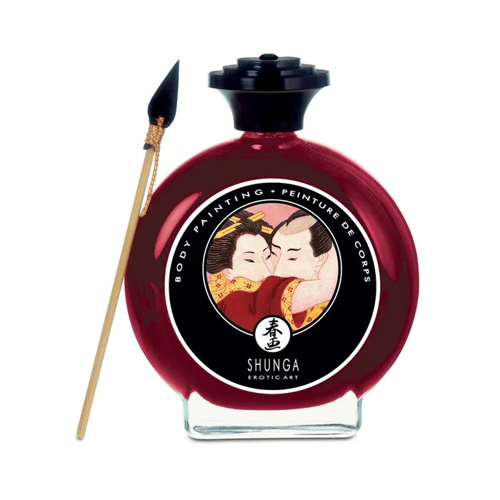Shunga Edible Body Paint Sparkling Strawberry Wine 35 Fl Oz 100 ml Female Sex Toys Shunga Edible Body Paint Sparkling Strawberry Wine 35 Fl Oz 100 ml Female Sex Toys