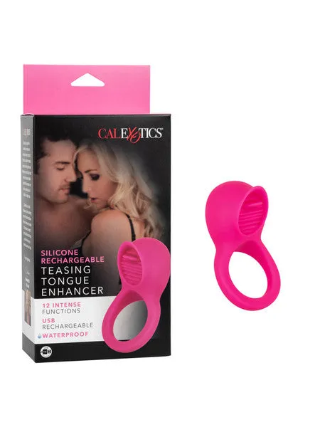 Silicone Rechargeable Teasing Tongue Enhancer CalExotics Female Sex Toys