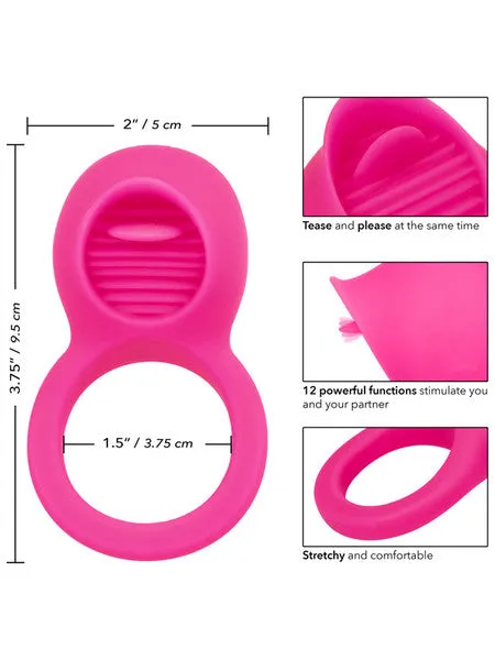Silicone Rechargeable Teasing Tongue Enhancer CalExotics Female Sex Toys