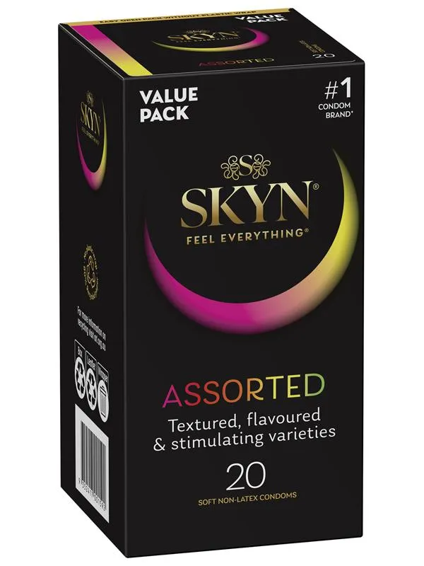 SKYN Assorted Soft NonLatex Condoms 20 pk LifeStyles Male Sex Toys