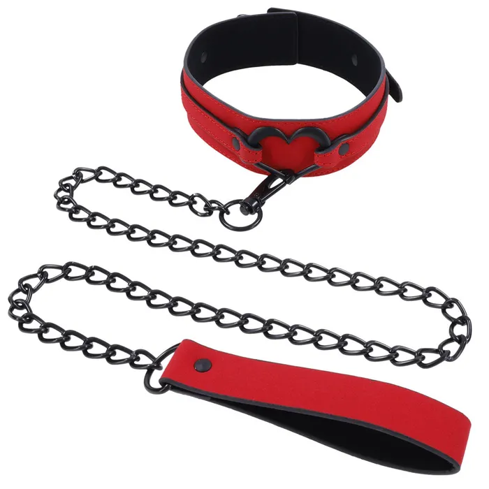 Sportsheets Amor Collar and Leash Red Vibrators